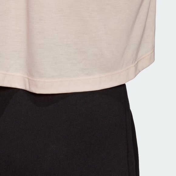 Adidas Cropped Tee in Pink Tint - Picture 8 of 11